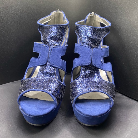 G by Guess Navy Glitter Stilettos - Picture 2 of 3